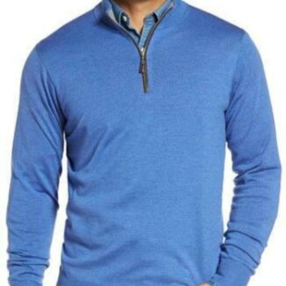 Peter Millar Other - Peter Millar Crown Soft Merino Wool & Silk Quarter Zip Pullover Size XL H11854